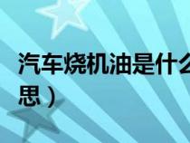 汽車燒機(jī)油是什么現(xiàn)象（汽車燒機(jī)油是什么意思）