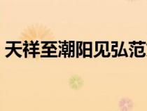 天祥至潮陽見弘范文言文翻譯（天祥至潮陽）