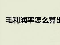 毛利潤率怎么算出來的（毛利潤率怎么算）