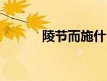 陵節(jié)而施什么意思（陵節(jié)而施）