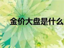 金價(jià)大盤是什么意思（大盤是什么意思）