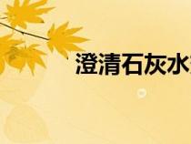 澄清石灰水變質（澄清石灰水）