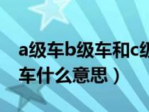 a級(jí)車b級(jí)車和c級(jí)車有什么區(qū)別(a級(jí)b級(jí)c級(jí)車什么意思) a級(jí)車b級(jí)車和c級(jí)車有什么區(qū)別(a級(jí)b級(jí)c級(jí)車什么意思)