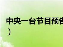 中央一臺(tái)節(jié)目預(yù)告單一周(中央一臺(tái)節(jié)目預(yù)告) 中央一臺(tái)節(jié)目預(yù)告單一周(中央一臺(tái)節(jié)目預(yù)告)