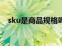 sku是商品規(guī)格嗎（商品sku是什么意思）