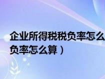 企業(yè)所得稅稅負(fù)率怎么算計(jì)算公式舉例說明（企業(yè)所得稅稅負(fù)率怎么算）