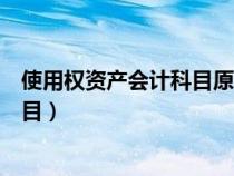 使用權(quán)資產(chǎn)會計科目原來屬于什么科目(使用權(quán)資產(chǎn)會計科目) 使用權(quán)資產(chǎn)會計科目原來屬于什么科目(使用權(quán)資產(chǎn)會計科目)