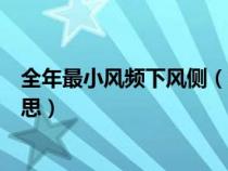 全年最小風頻下風側(cè)（全年最小頻率風向的上風側(cè)是什么意思）