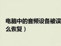 電腦中的音頻設備被誤刪了可以怎樣恢復（電腦音頻設備怎么恢復）