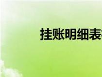 掛賬明細(xì)表格式怎么做（掛賬）