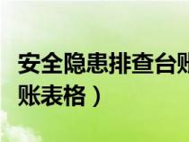 安全隱患排查臺(tái)賬表格圖片（安全隱患排查臺(tái)賬表格）