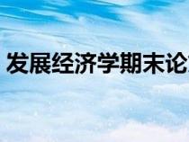 發(fā)展經(jīng)濟學期末論文（發(fā)展經(jīng)濟學論文題目）