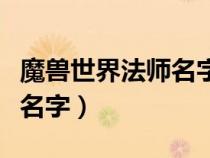 魔獸世界法師名字創(chuàng)意（魔獸世界好聽(tīng)的法師名字）