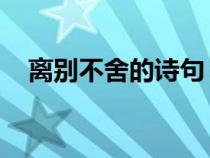 離別不舍的詩句 古詩(自古多情傷離別) 離別不舍的詩句 古詩(自古多情傷離別)