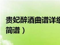 貴妃醉酒曲譜詳細(xì)教學(xué)視頻（貴妃醉酒李勝素簡譜）