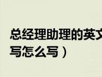 總經(jīng)理助理的英文怎么寫（總經(jīng)理助理英文縮寫怎么寫）