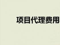 項(xiàng)目代理費(fèi)用收取標(biāo)準(zhǔn)（項(xiàng)目代理）