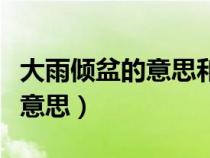 大雨傾盆的意思和造句（大雨傾盆的傾是什么意思）
