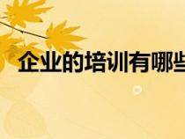 企業(yè)的培訓(xùn)有哪些（企業(yè)培訓(xùn)課程有哪些）