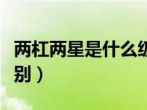 兩杠兩星是什么級別干部（兩杠兩星是什么級別）