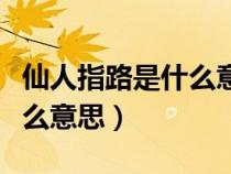 仙人指路是什么意思生肖動物（仙人指路是什么意思）