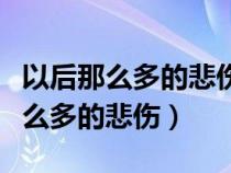 以后那么多的悲傷那么多的凄涼歌詞（以后那么多的悲傷）
