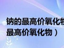 鈉的最高價氧化物對應的水化物是什么（鈉的最高價氧化物）