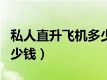 私人直升飛機多少錢一架人民幣（直升飛機多少錢）