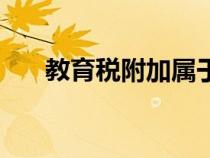 教育稅附加屬于什么稅（教育稅附加）