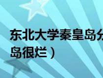 東北大學秦皇島分校校情校史（東北大學秦皇島很爛）
