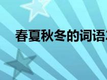 春夏秋冬的詞語20個(gè)（春夏秋冬的詞語）