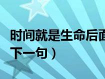 時間就是生命后面一句是什么（時間就是生命下一句）