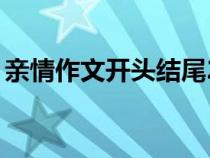親情作文開(kāi)頭結(jié)尾20字(親情作文開(kāi)頭結(jié)尾) 親情作文開(kāi)頭結(jié)尾20字(親情作文開(kāi)頭結(jié)尾)