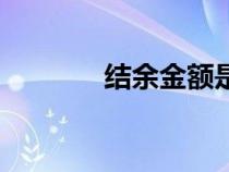 結(jié)余金額是什么意思（結(jié)余）