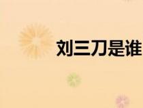 劉三刀是誰（劉三刀是什么人）