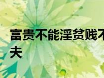 富貴不能淫貧賤不能移威武不能屈此之謂大丈夫 富貴不能淫貧賤不能移威武不能屈此之謂大丈夫