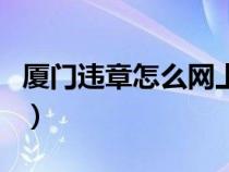 廈門違章怎么網(wǎng)上繳費（廈門交警網(wǎng)違章繳費）