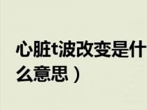 心臟t波改變是什么意思?。ㄐ呐Kt波改變是什么意思）