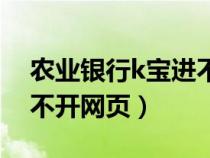 農(nóng)業(yè)銀行k寶進不去網(wǎng)頁(農(nóng)行k寶登錄后打不開網(wǎng)頁) 農(nóng)業(yè)銀行k寶進不去網(wǎng)頁(農(nóng)行k寶登錄后打不開網(wǎng)頁)